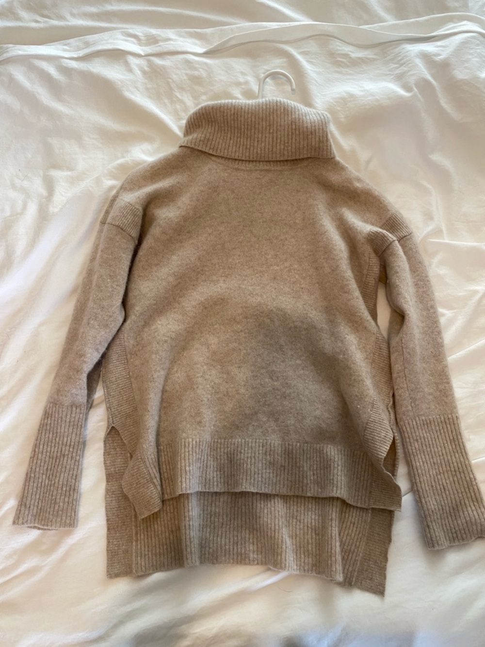 Cashmere Turtleneck Pullover Sweater - Cream